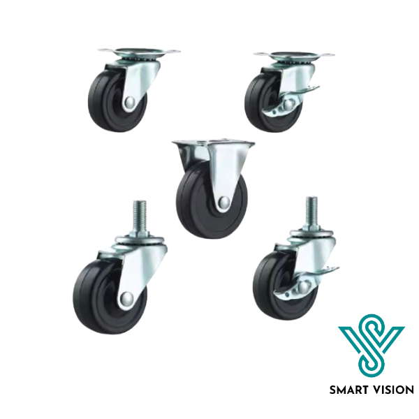 BÁNH XE CAO SU ĐẶC 40, 50, 65, 75mm