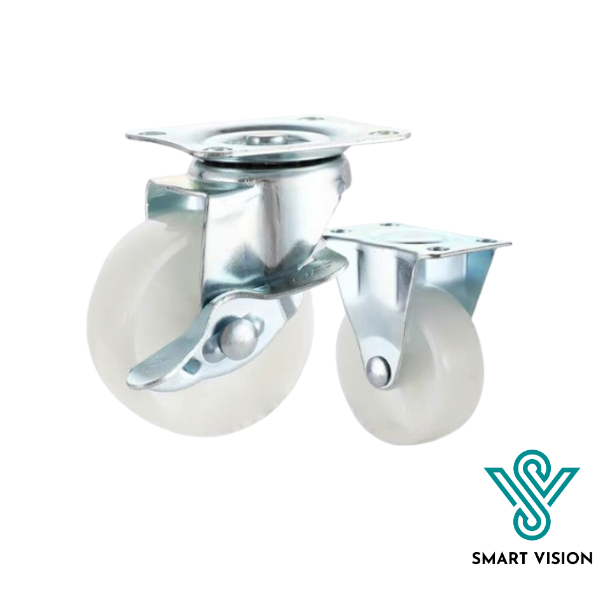 BÁNH XE ĐẨY ĐA HƯỚNG MÀU TRẮNG 25 ĐẾN 75mm