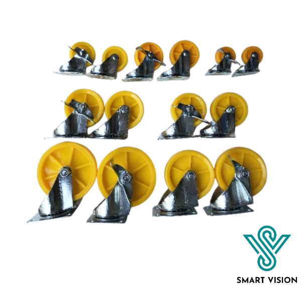 BÁNH XE NHỰA VÀNG 30 ĐẾN 120mm