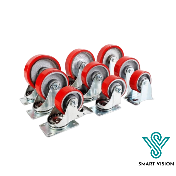 BÁNH XE PU LÕI GANG TẢI TRUNG 75, 100, 125mm