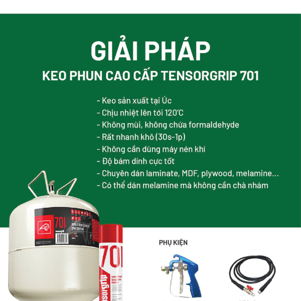 Giải pháp keo phun cao cấp Tensorgrip 701