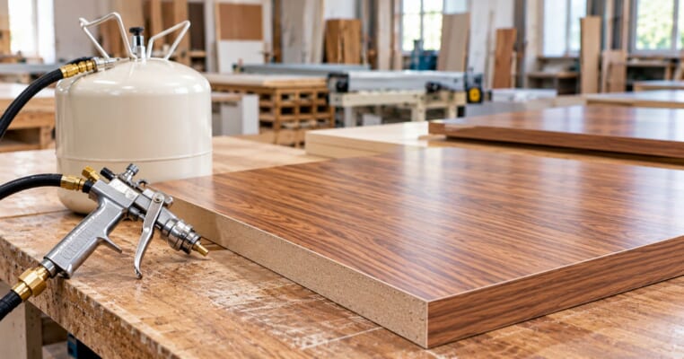 Hướng Dẫn Dán Laminate Lên Gỗ MDF Bằng Keo Phun